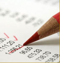 Red pen going thru numbers